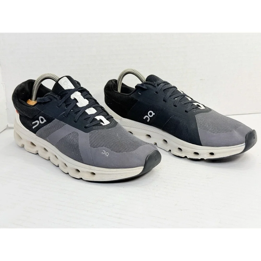 On Cloudrunner Men's US 7 Gray Black Running Shoes Swiss Engineering
